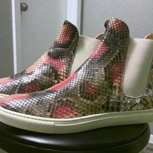 Hand made multi colored snake Chelsea boot